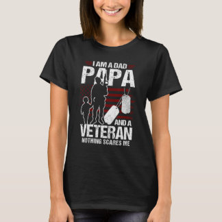 Camiseta Sou um vovô Pai e um veterano nada assusta
