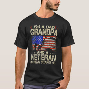 Camiseta Sou um vovô Pai e um veterano nada assusta