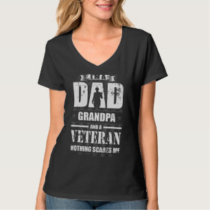 Camiseta Sou um vovô Pai e uma cicatriz Veterana Nada