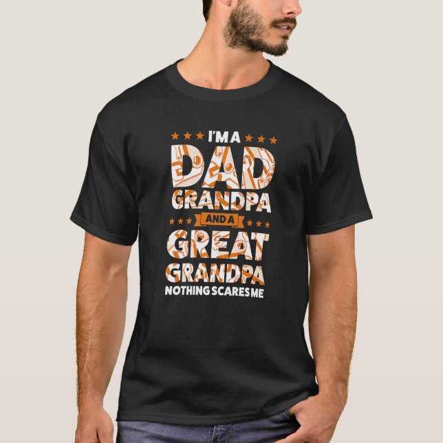 Camiseta Sou um vovô Pai e uma família de vovô Excelente (Frente)