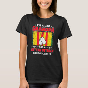 Camiseta Sou um vovô Pai e veterano Vietnã, sem cicatriz