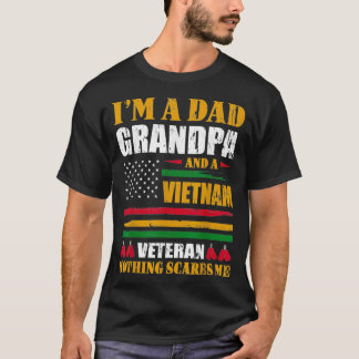 Camiseta Sou um vovô pai e vietnam veteran para gra