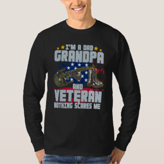 Camiseta Sou um Vovô Pai Veterano Nada me assusta