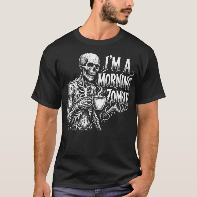 Camiseta Sou um Zumbi Matinal (Frente)