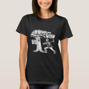 Camiseta Sou uma árvore falante piada de diálogo de lenhado