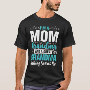 Camiseta Sou uma avó e uma vovó Excelente sem cicatriz