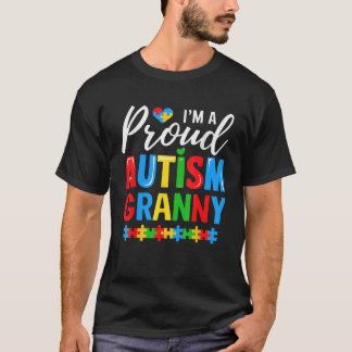 Camiseta Sou uma Avó Orgulhosa da Consciência do Autismo Pe