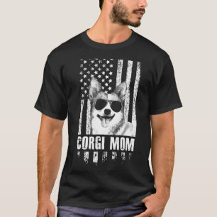 Camiseta Sou Uma Bandeira De Mãe Corgi Para O Dia Das Mães
