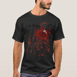 Camiseta Sou uma bela Faca de Sangue Festa de Halloween Cos