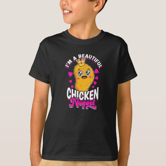 Camiseta Sou uma bela nugget de frango - amantes de frango (Frente)