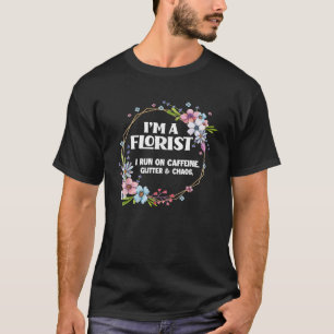 Camiseta Sou Uma Cafeteira de Glitter Caos Florista Diverti