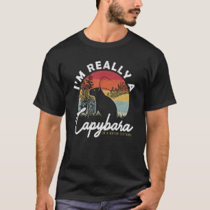 Camiseta Sou uma Capivara em um Traje Humano Capivara Fofa