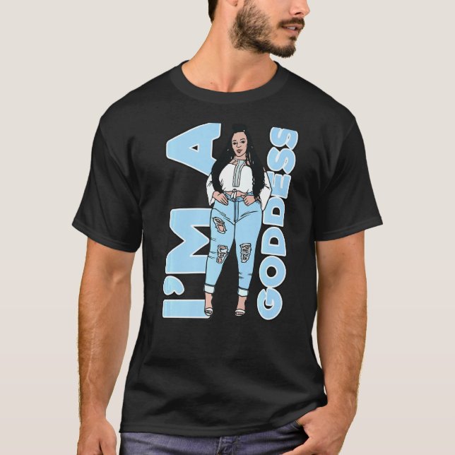 Camiseta Sou Uma Deusa Bbw Mais Uma Menina Negra Melani Mág (Frente)