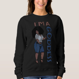 Camiseta Sou uma Deusa Melanin Black Sista Bbw Rainha Bonit