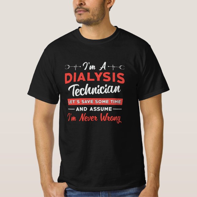 Camiseta Sou uma enfermeira de diálise, Nefrologia Tech (Frente)