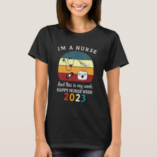 Camiseta Sou Uma Enfermeira E Esta É Minha Semana Feliz Sem