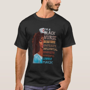 Camiseta Sou Uma Enfermeira Negra Linda E Sem Peça De Desc