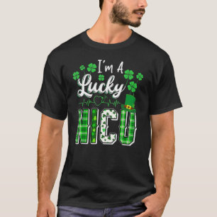 Camiseta Sou uma enfermeira Nicu Shamrock Leprechaun Rua Pa