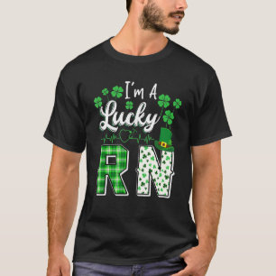 Camiseta Sou uma enfermeira sortuda Shamrock Leprechaun Rua