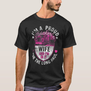 Camiseta Sou uma esposa de caminhoneiro orgulhosa, 18 Wheel