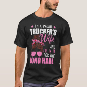 Camiseta Sou uma esposa de um caminhoneiro orgulhoso e esto