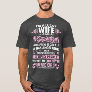 Camiseta Sou Uma Esposa Sortuda De Um Mecânico De Marido.
