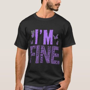 Camiseta Sou uma fina Fibromialgia Guerreira Fibro-Consciên