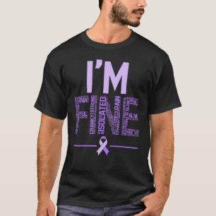 Camiseta Sou uma fina Fibromialgia Guerreira Fibro-Consciên