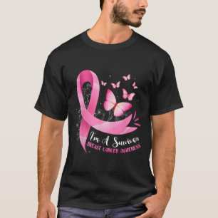 Camiseta Sou uma fita rosa de consciência sobre Cancer de s