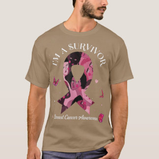 Camiseta Sou uma fita rosa de consciência sobre Cancer de s