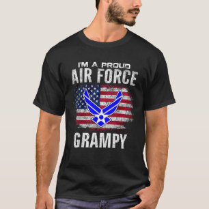 Camiseta Sou uma Força Aérea Orgulhosa, com bandeira americ
