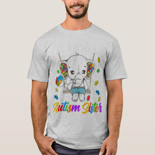 Camiseta Sou uma Irmã Orgulhosa do Autismo, forte encoraja