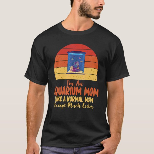 Camiseta Sou uma Mãe de Aquário como um Pai normal, só que  (Frente)