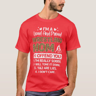 Camiseta Sou uma mãe de luta livre barulhenta e orgulhosa d