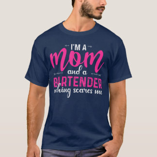 Camiseta Sou uma Mãe e uma Barwoman Nada Me Assusta Diverti
