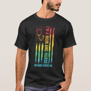 Camiseta Sou Uma Mãe E Uma Enfermeira Nada Me Assusta Enfer