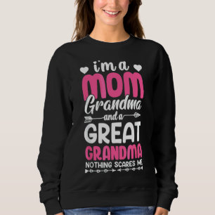 Camiseta Sou uma mãe Excelente de vovó, nada me assusta mãe