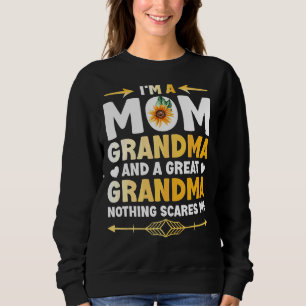 Camiseta Sou uma mãe Excelente de vovó, nada me assusta mãe