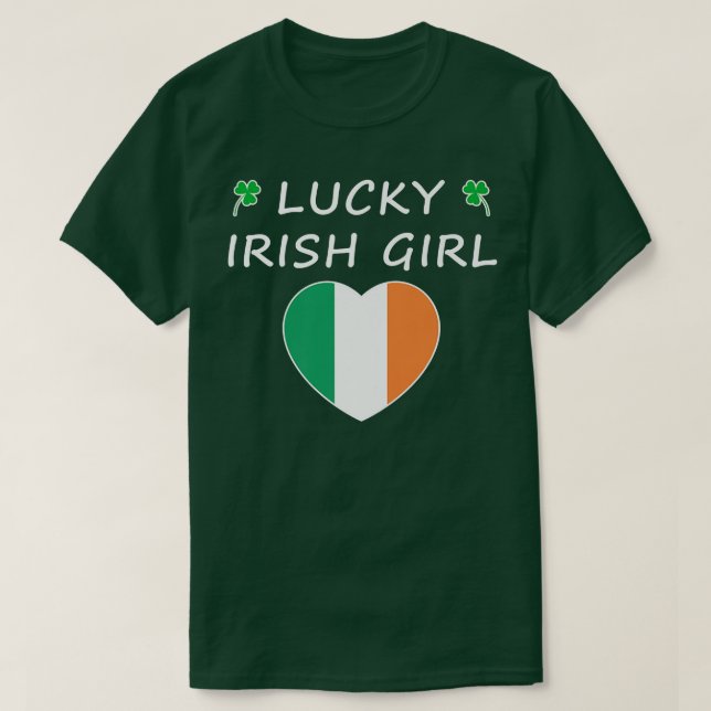 Camiseta Sou uma menina irlandesa feliz, Irlanda do Natal (Frente do Design)