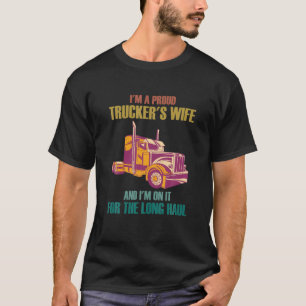 Camiseta Sou uma mulher de caminhoneiro orgulhosa Engraçado