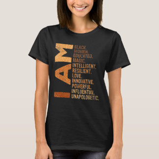 Camiseta Sou uma mulher negra educada História negra Mela