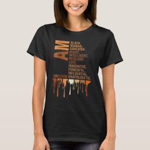Camiseta Sou Uma Mulher Negra Educada Melanina História Neg
