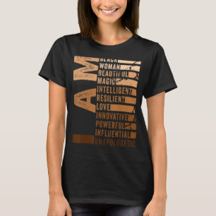 Camiseta Sou Uma Mulher Negra Educada Melanina História Neg