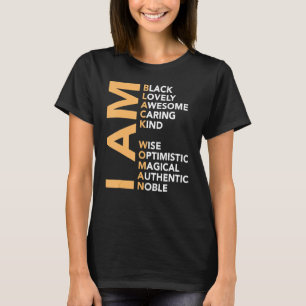 Camiseta Sou uma mulher negra História do Orgulho Afro-Amer