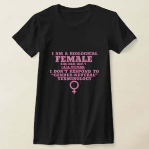 Camiseta Sou uma mulher que não é neutra de gênero
