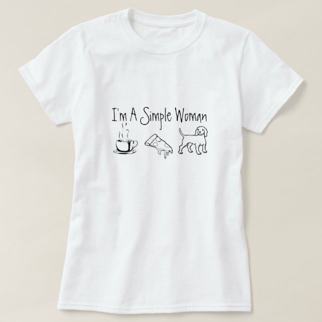 Camiseta Sou uma mulher simples (Frente do Design)
