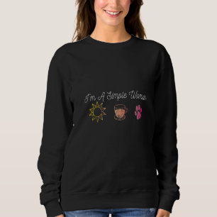 Camiseta Sou Uma Mulher Simples Que Ama Um Gato De Café
