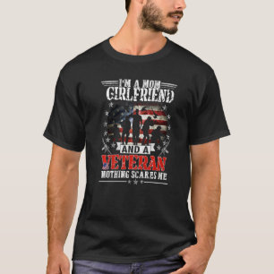 Camiseta Sou uma namorada mãe veterana do Dia das Mães Patr