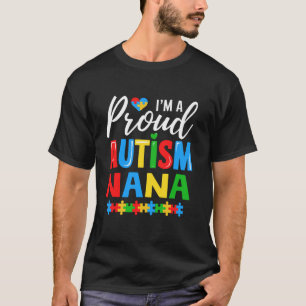 Camiseta Sou Uma Nana Orgulhosa da Consciência do Autismo P