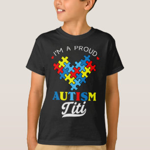 Camiseta Sou uma orgulhosa tia de autismo Titi Conscientiza